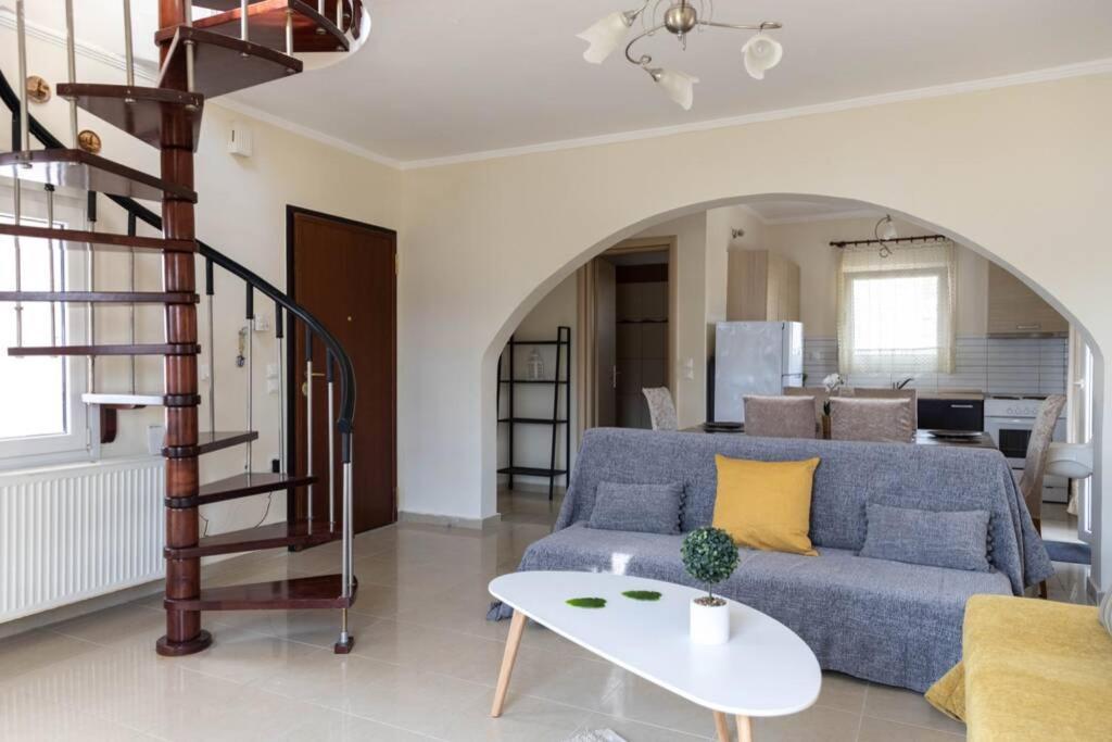 Port View House-Comfy Family Apartment-Panoramic View Nea Peramos  Ngoại thất bức ảnh