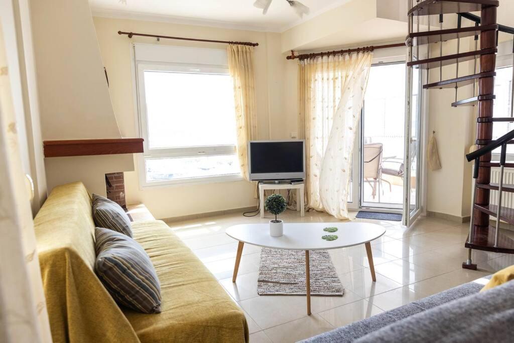 Port View House-Comfy Family Apartment-Panoramic View Nea Peramos  Ngoại thất bức ảnh